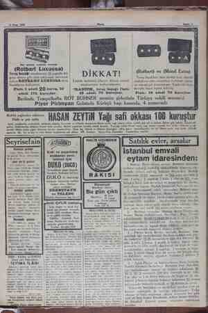  a 7 (Tr İİ 11 Nisan 1930 AR Her suretle matluba muvafık (Rotbart Luxuosa) Tıraş bıçağı simalarınızı 25 yaşında bir genç...