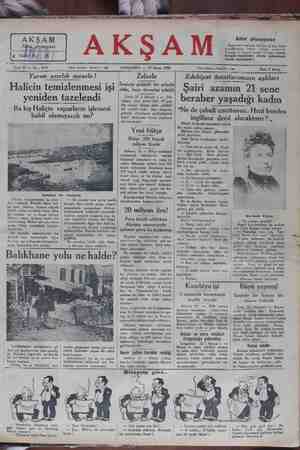 Akşam Gazetesi 23 Nisan 1930 kapağı