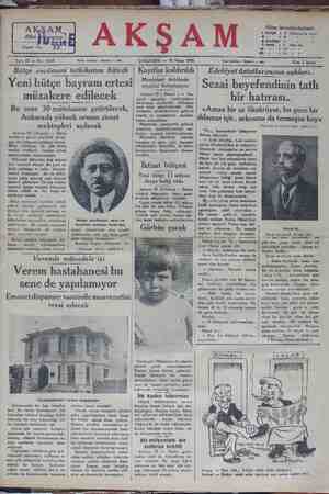 Akşam Gazetesi 30 Nisan 1930 kapağı