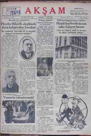 Akşam Gazetesi 1 Mayıs 1930 kapağı