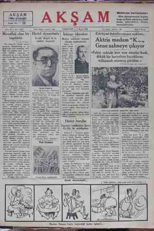 Akşam Gazetesi 3 Mayıs 1930 kapağı