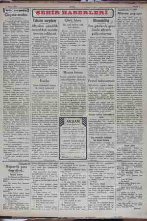    Akşam 7 Mayıs 1930 Çingene modası — Hıdırelles münasebetile — ll 5 ye yazıyor- ve erikada emeli sakanat tına Giz et ve-...