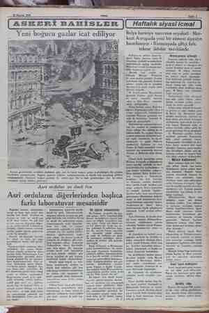    22 Haziran 1930 Yeni boğucu gazlar icat ediliyor gazetelerinin verdikleri malümata göre yeni bir takım boğucu gazlar...
