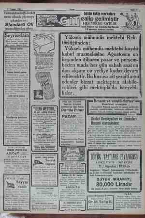    27 Temmuz 1930 Yunanistanda(Kılsekt) namı altında piyasaya çıkarılan ve : Standard Oil mamulâtından olan: Acenti ası: ya