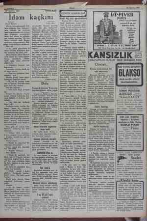     © Sahife 4 23 Ağustos 1930 er banal Tefrika No.22 pm RL İdam kaçkını Muharriri: Joseph Conrad Bittabi, karargâhımızdaki e