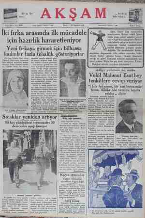         ri Er Ke çim vi Mi) Sene 12 — No: aya... 4265 Bir şu lâv- Tahrir telefonu: İstanbul — 1686 KŞA SALI — 26 Ağustos 1930