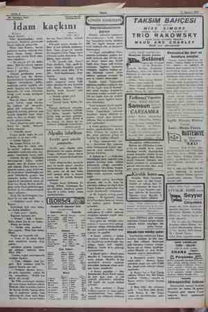    Sahife 4 26 Ağustos 1930 —ş— Teirika No.25 ma İdam kaçkını Muharriri: Joseph Conrad hesaplıyordum Vakti neredeyse,...