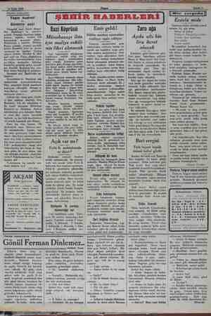    10 Eylül 1930 Seyahat mektupları: Taşın kudreti ve Demirin aczi Otomobil, epi v sese dan  Baale beğ üç yrekte ERK Ortağın a
