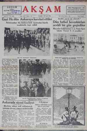    AKŞAM Dördüncü ALTIN Piyangosu Kupon No: 10 ; Sene 13 — No: 4291 Tahrir telefonu (İstanbul — 1684 PAZAR — 21 Eylül 1930...