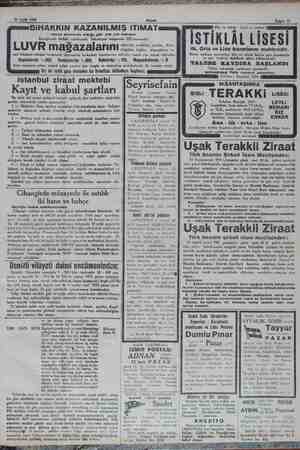    21 Eylül 1930 erde olduğu gibi pe Hayal İsti di Tokatlıyan karşısın LUVR mağazalarını: sair bilcümle tefrişat levazimatı