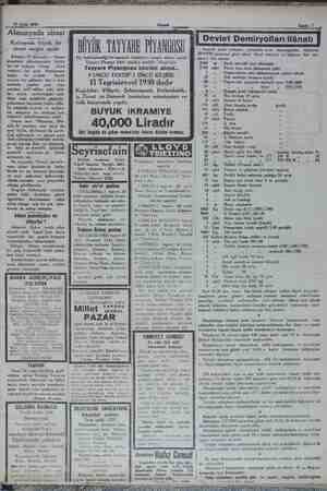    27 Eylül 1930 Almanyada ziraat Kolonyada büyük bir ziraat sergisi açıldı Kolonya 21 (Hususi) — Alman ziraatının...