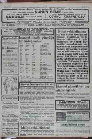  15 Şubat 1931 tualet BAYRAMLI Türk Maarif Cemiyeti EB 1 MARTTA: Komik Dumbullu İSMAİL EFENDİ temsilleri EY'TAN Feeri oyun 4