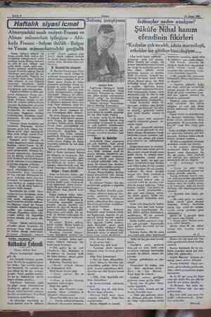   Sahife 8 15 Şubat 1931 i Haftalık siyasi icmal i Almanyadaki nazik vaziyet- Fransız ve Alman münasebatı iyileşiyor - Afri-