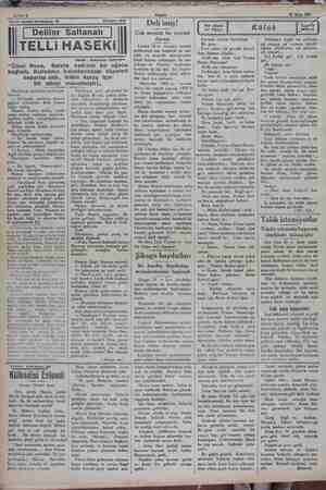  KOZA İİİ GER i ; : dan a pu onu azledip y Sahife 6 Tarihi Deliler | Deliler Saltanatı | 29 Mart 1931 TELLi HASEKİ “Cinci...