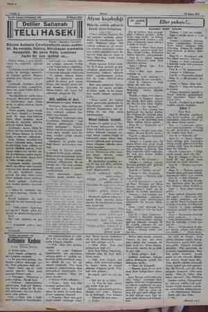  AŞ a — we. ei v il v3 Sahife 6 Sahife 6 Akşam 13 Nisan 1931 Tarihi roman tefrikamız: 105 | Deliler Saltanatı | Saltanatı 12