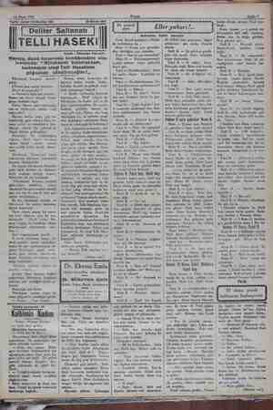  14 Nisan 1931 Akşam Sahife 9 ————————— Tarihi roman tefrikamız: 106 13 Nisan 1931 1931 | Deliler Saltanatı | Saltanatı TELLİ