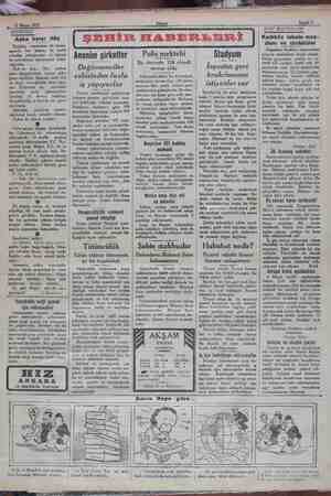    15 Mayıs 1931 DEDİKODU Aşka karşı ilâç Kadıköy vapurunun alt kama- rasında, her akşam, üç dertli arkadaş  birleşiyorlar ve