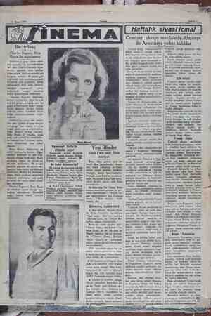    31 Mayıs 1931 Sahife 7 Bir izdivaç Charles Ragers, Mary Bryan ile nişanlanmış Hollivut'un genç erkek arti ende uzun uzadıya