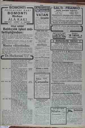    6 Teşrinievvle 1931 BOMONTİ FEVKALÂDE RAKI BOMONTİ Bahçe ALARAKI NEFASET, LEZZET ve SAFİYET San'at ve fennin birer...