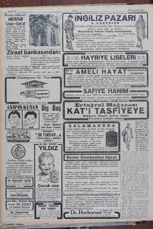  ME em Ni ÜNİTENİN e. 7 LD RAE — — Sahife 10 Akşam 10 Teşrinlevvel 1931 mamanın İstanbul'da Eminönü Köprü meydanı No. 13...