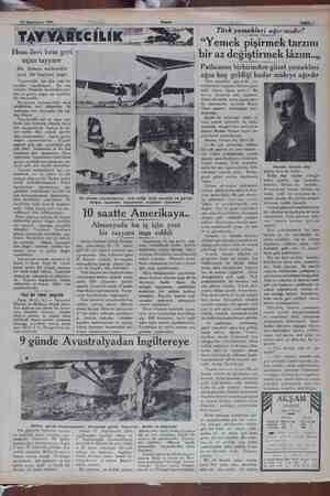    22“Teğrinisani 1931 Elem vi 1 geri!” uçan tayyare Bir Alman mühendisi yeni bir tayyare yaptı Tayyerecilik her gün 'yeni bir