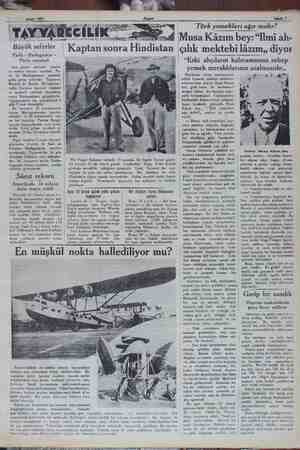  NK NN nisani 1931 Gi Büyük sedirler Paris - Madagaskar - Paris seyahati Son günler zarfında yapılan en mühim tayyare seyahati