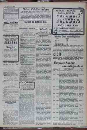    21 Kânunüevvel 1931 SEYRİSEFAİN Merkez acenta: Galata Köprübaşı B. 2362. Şube A. Sirkeci Mühürdar zade han 2. 2740. Yalnız