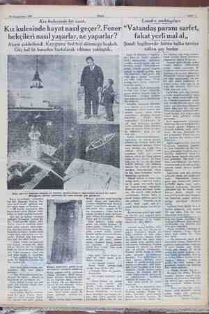  KAL ANNE 29 Kânunucvvel 1931 Kız kulesinde bir saat.. Kız kulesinde hayat nasıl geçer?. Fener bekçileri nasıl yaşarlar, ne