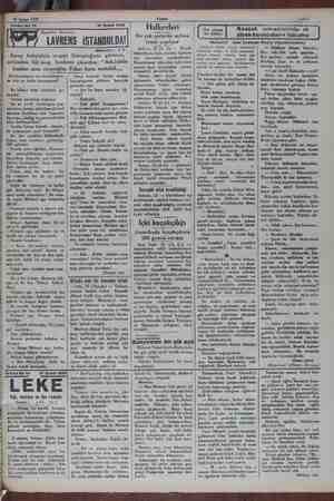      I Saray bekçisinin arapça konuştuğunu görünce, 21 Şubat 1932 Tefrika No: 76 İngiliz Casusu PS) LAVRENS İSTANBULDA 27...