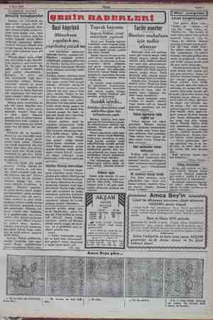    5 Mart 1932 Akşam Sahife 3 “AKSAMDAN AKŞAMA Gönüllü belediyeciler Belediye, son zamanlarda ma- hamı umurla meşgul: Asri...