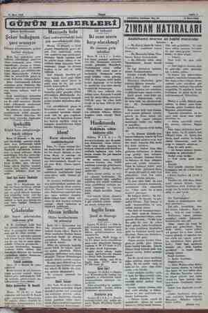    11 Mart 1932 Şeker konferansı Şeker bolluğuna çare aranıyor Dünya piyasasında şeker fiatleri düşüyor Bizde bazı mubtekirler