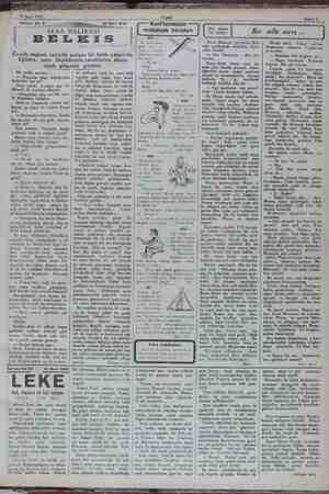    19 Mart 1932 Tefrika No. 8 SEBA MELİKESİ (| | BELES Yazan: IŞKENDER FAHRETTİN Cemile dağınık saçlarile perişan bir halde