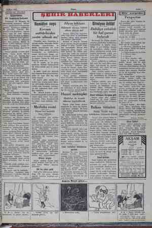    ç 28 Mart 1932 Sahife 3 ie (pir çırmanj Gümrükte ŞEHİR HABERLERE bir baklava kutusu Geçenlerde bir fıkramda, bir...