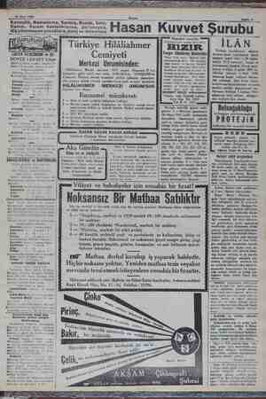    30 Mart 1932 Kansızlık, Romatizma, Saraca, Kemik, Sinir, Damar, Verem hastalıklarına, yürümeyen, Akşam Sahife 11 LASTER...