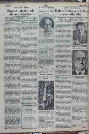    Sahife Y 8 Nisan 1932 Atina mektupları Kabine buhranı tehlikesi nasıl atlatıldı? i .Kraliyetçilerin faaliyeti...