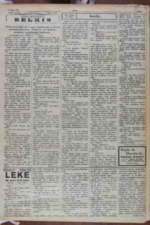     — 8 Nisan 1932 Tefrika No. 28 8 Nisan 1932 SEBA MELİKESİ İ BELES Yazan: ISKENDER FAHRETTİN (Seba) kasrındaki cin ve peri