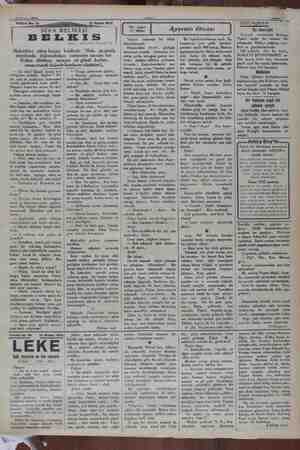    AR BİN nan AREA Tefrika No. 23 SEBA MELİKESİ BELES i — a — 13 Nisan 1932 Yazan : ISKENDER FAHRETTİN Mukaddes yılan başını