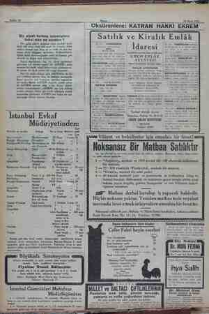    Eş A ŞA Ra e PE ŞO MP. Vi YA YAŞ MMA Ye PN ne ERE : : i : : Sahife 12 Akşam 20 Nisan 1932 Mahalle ve mevkii Sokağı No. sı