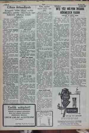    i i İ i i Sahife 10 Akşam 28-Nisan 1932 © Cihan iktisadiyatı Krengerin bütün cikana verdiği ... milyarlarca zararlar -...