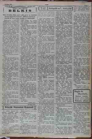  29 Nisan 1937 Tefrika No. 46 SEBA MELİKESİ BELIEIS pTA — 29 Nisan 1932 Yazan: ISKENDER FAHRETTİN Sam, sırtından elbise...