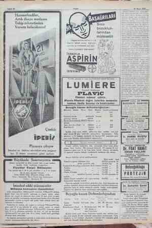    Akşam 16 Mayıs 1932 Hanımefendiler, Artık dünya modasını Takip zahmetinden Vareste kalacaksınız! kei i Çünkü: İDIEKİZ...
