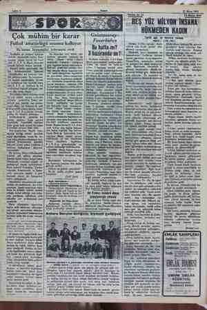  vey > e m m 23 Mayın 1932 Çok mühim bir karar Futbol amatörlüğü resmen kalkıyor Bu kararı beynelmilel federasyon verdi...