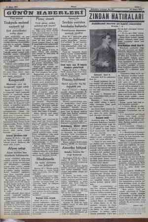  i 27 Mayıs 1932 : Yeni mahsul Trakyada mahsul vaziyeti iyi Şark şimendiferleri tedbir alıyor Şark demiryolları,. bu sene...