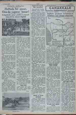    17 Haziran 1932 Akşam Eskişehir mektupları Haftada bir pazar, Onu da yağmur bozar! Eskişehirde pazar günleri ve muvaf- Ti