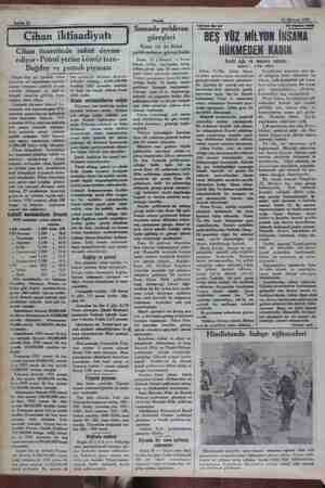    Sahife 10 Cihan iktisadiyatı Akşam 23 Heziran 1932 Cihan ticaretinde sukut devam ediyor - Petrol yerine kömür tozu- Buğday