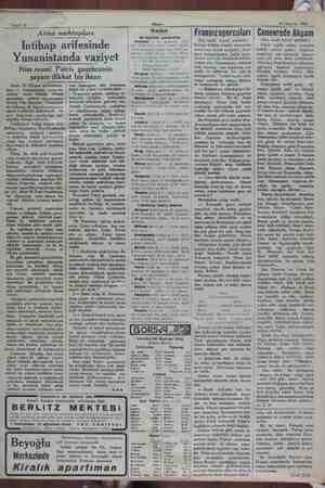    Akşam 30 Haziran 1932 Atina mektupları İntihap arifesinde Yunanistanda vaziyet Nim resmi Patris gazetesinin şayanı dikkat