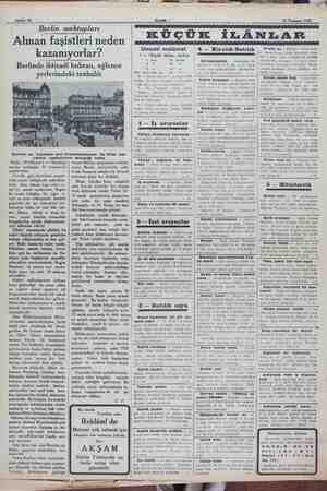    Sahife 10 ai Akşam ya am e 16 Temmuz 1932 Berlin mektupları Alman faşistleri neden kazanıyorlar? Berlinde iktisadi buhran,
