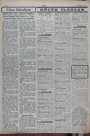  Sahife 10 Akşam 23 Temmuz 1932 Cihan iktisadiyatı İngilterede para siyaseti - İngiltere altın mikyasını bırakmıyacak - Yuna-