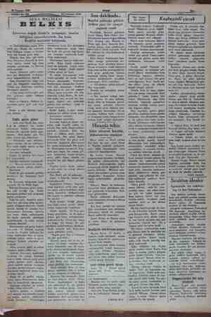    28 Temmuz 19$2 AAA Mm «m m -Tetrika No. 138 28 Temmuz 1932 SEBA MELİKESİ | BELIIS Yazan: ISKENDER FAHRETTİN Enverano dağda