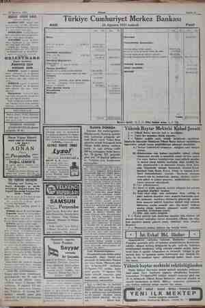    Akşam 23 Ağustos 1932 ME, — NORSKE ORCENT LINJE ENİ > Mm Türkiye Cumhuriyet Merkez Bankası mumlar olup Anvers, Rakerdam,